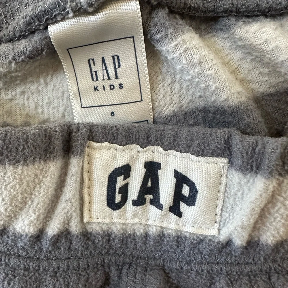 💤 GAP KIDS pajama pants size 6 gray stripes VGUC girls boys pjs